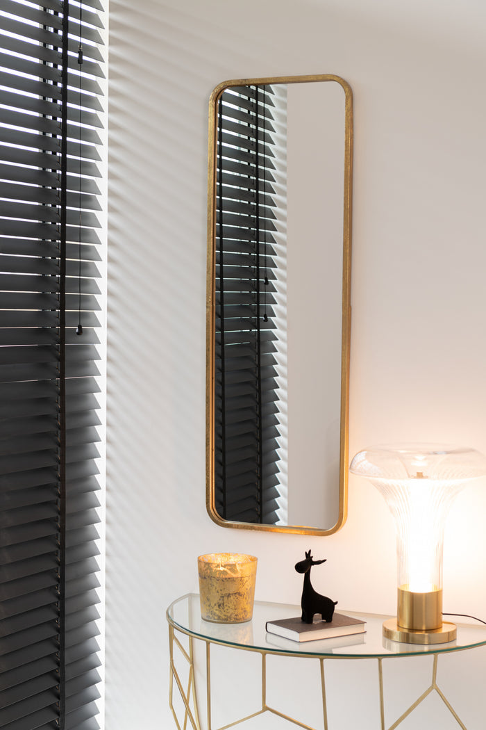 J-Line spiegel Mona Rechthoekig - ijzer|glas - goud - 119.5 x 40.5 cm