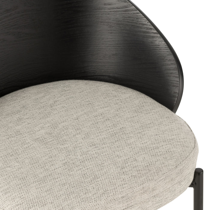 J-Line barstoel Lone - multiplex|metaal - zwart|grijs