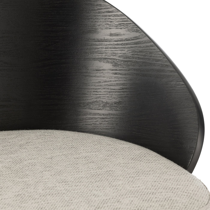 J-Line barstoel Lone - multiplex|metaal - zwart|grijs