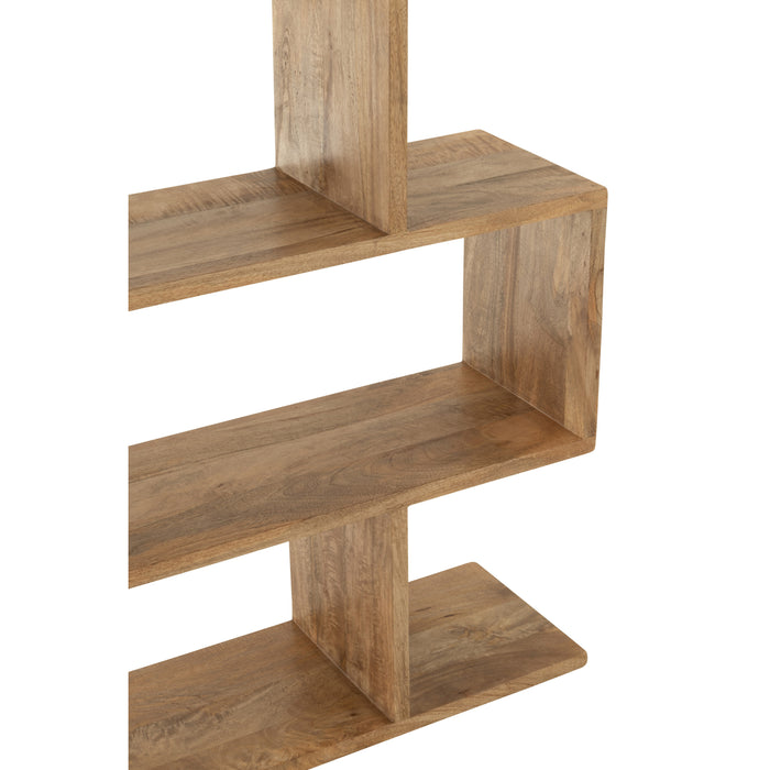 J-Line boekenkast Verticaal Latten - hout - naturel