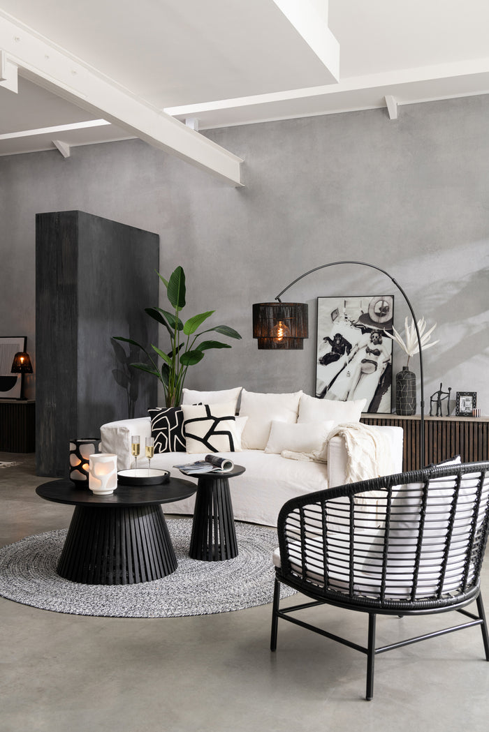 J-Line tafel Vincent - hout - zwart - small