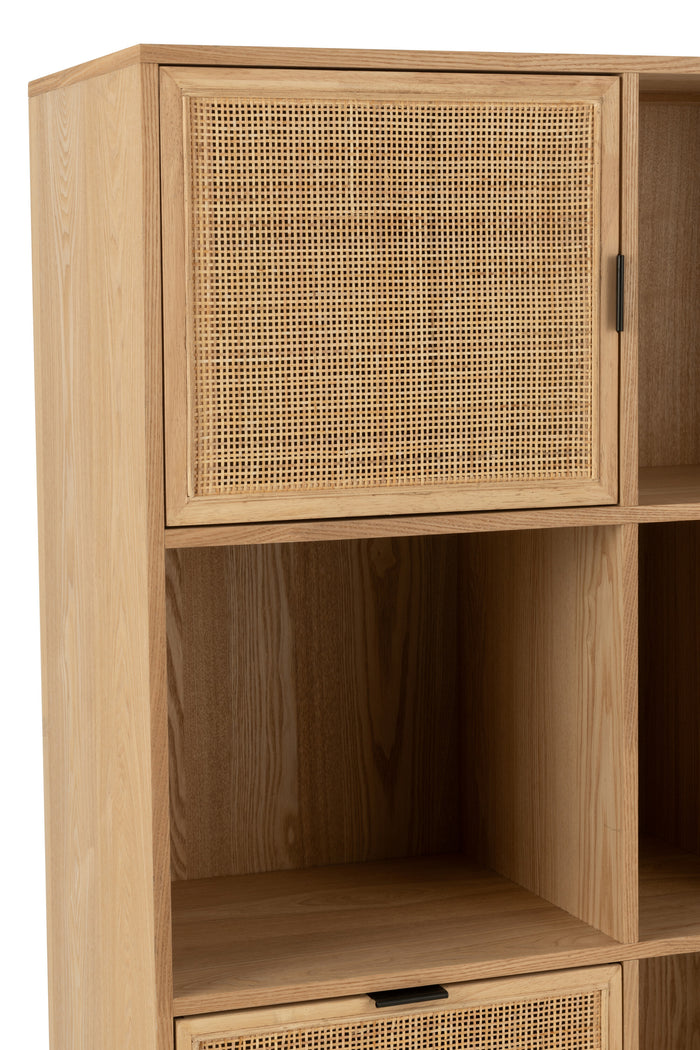 J-Line kast Vakken - metaal - naturel|zwart