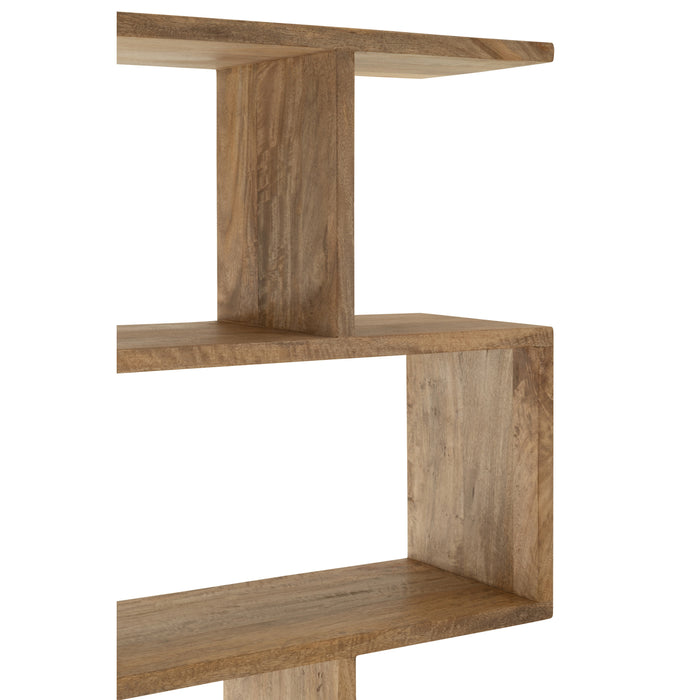 J-Line boekenkast Verticaal Latten - hout - naturel