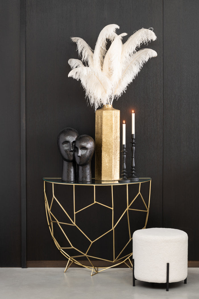 J-Line console Moza - metaal|glas - goud