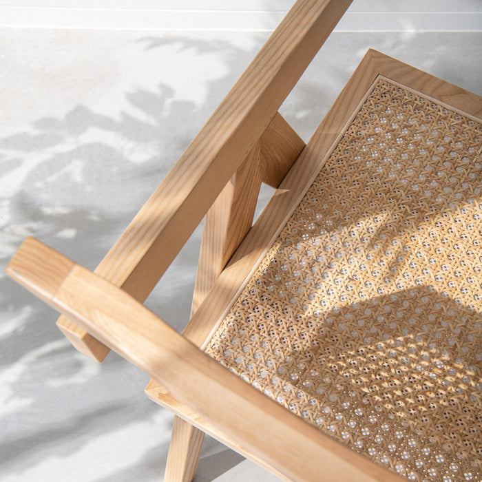 J-Line stoel Rooster - essenhout|rotan - naturel