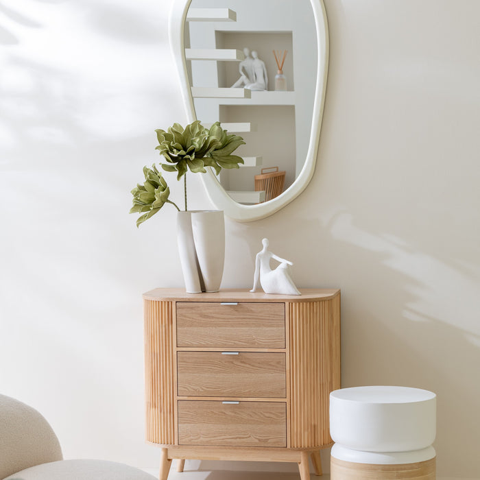 J-Line kast Rond - dennenhout - naturel - large