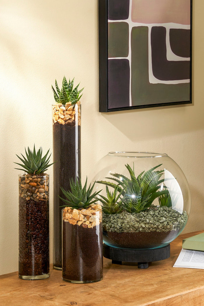 Mica Decorations Babet Bol Vaas - H28 x Ø34 cm - Transparant