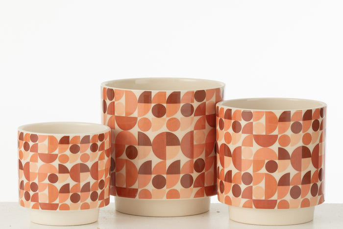 J-Line vaas Aardbeien Cover - keramiek - rood - 26.5 cm hoog