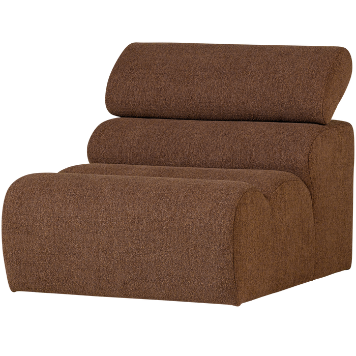 WOOOD Novi 1-Zits Element Bank - Polyester - Mokkabruin - 86x82x113