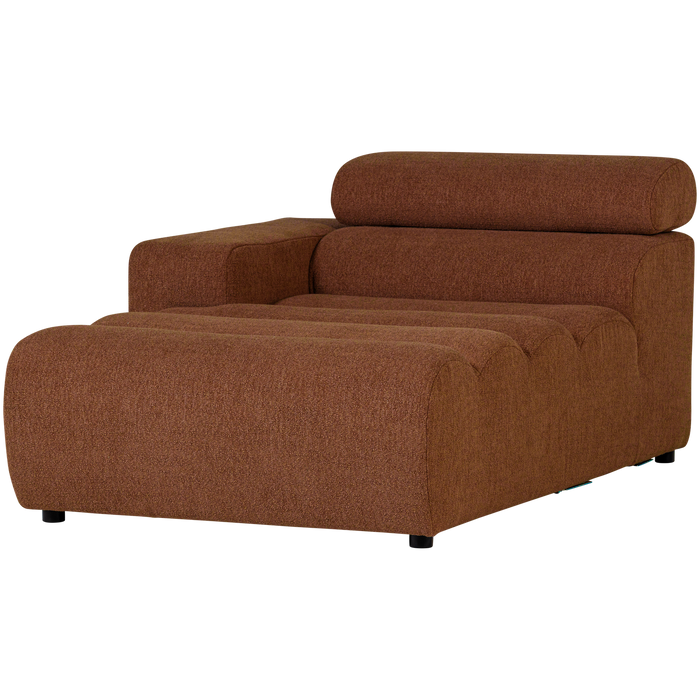 WOOOD Novi Chaise Longue Element Arm Links - Polyester - Terra