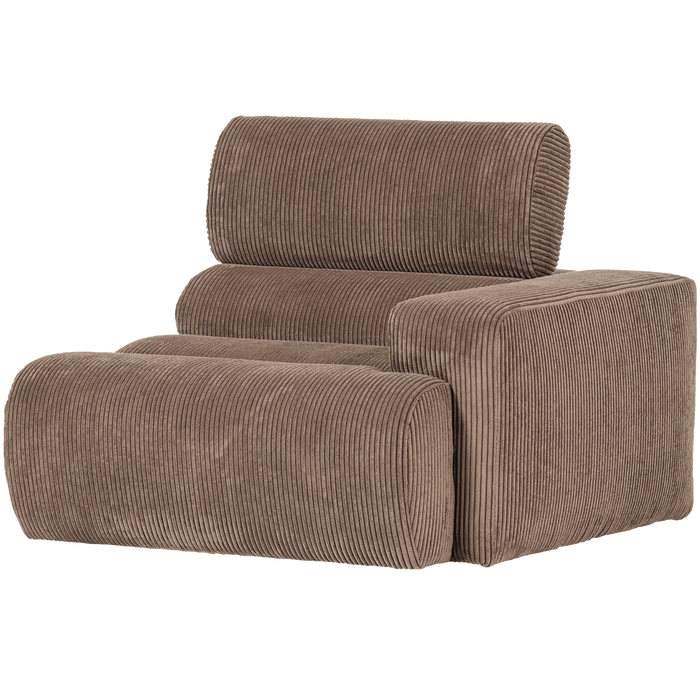 WOOOD Novi 1-Zits Element Bank Arm Links - Ribstof - Taupe