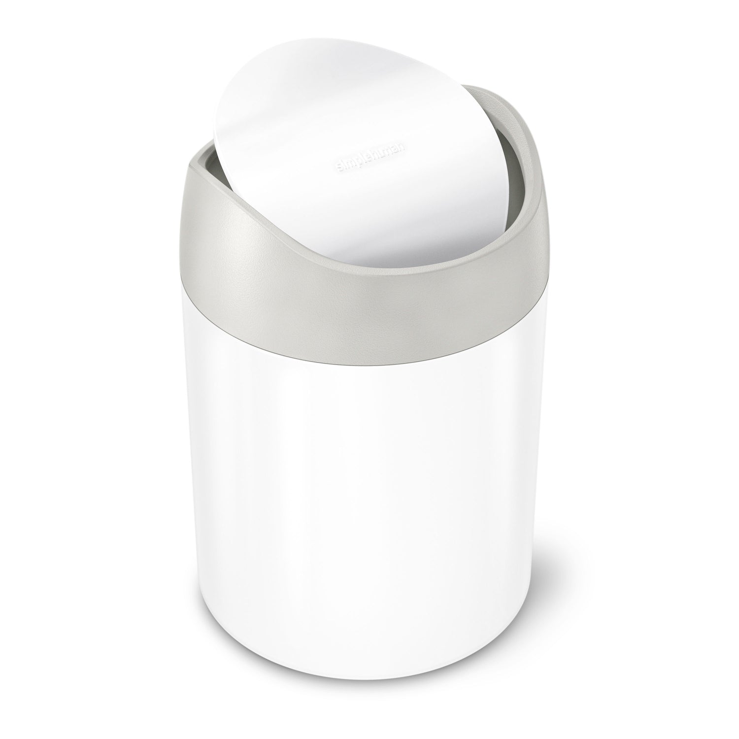 Mini Can Afvalemmer, 1.5 L, Wit - Simplehuman