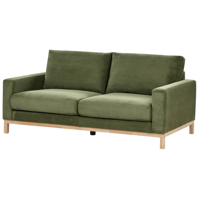 Beliani - SIGGARD - Tweezitsbank - Groen - Corduroy