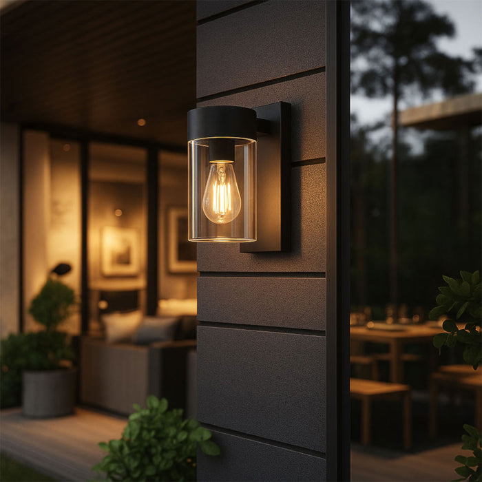 QAZQA Moderne buitenwandlamp RVS zwart IP44 - Jarra