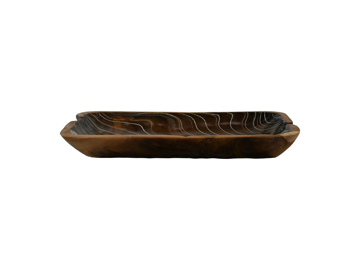 HSM Collection-Dienblad -45x20x5-Naturel|Wit-Teak