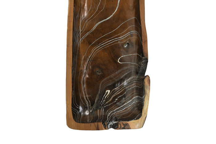 HSM Collection-Dienblad -45x20x5-Naturel|Wit-Teak