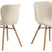 Giga Living - Eetkamerstoel Stof Beige - Zaria - Set van 2