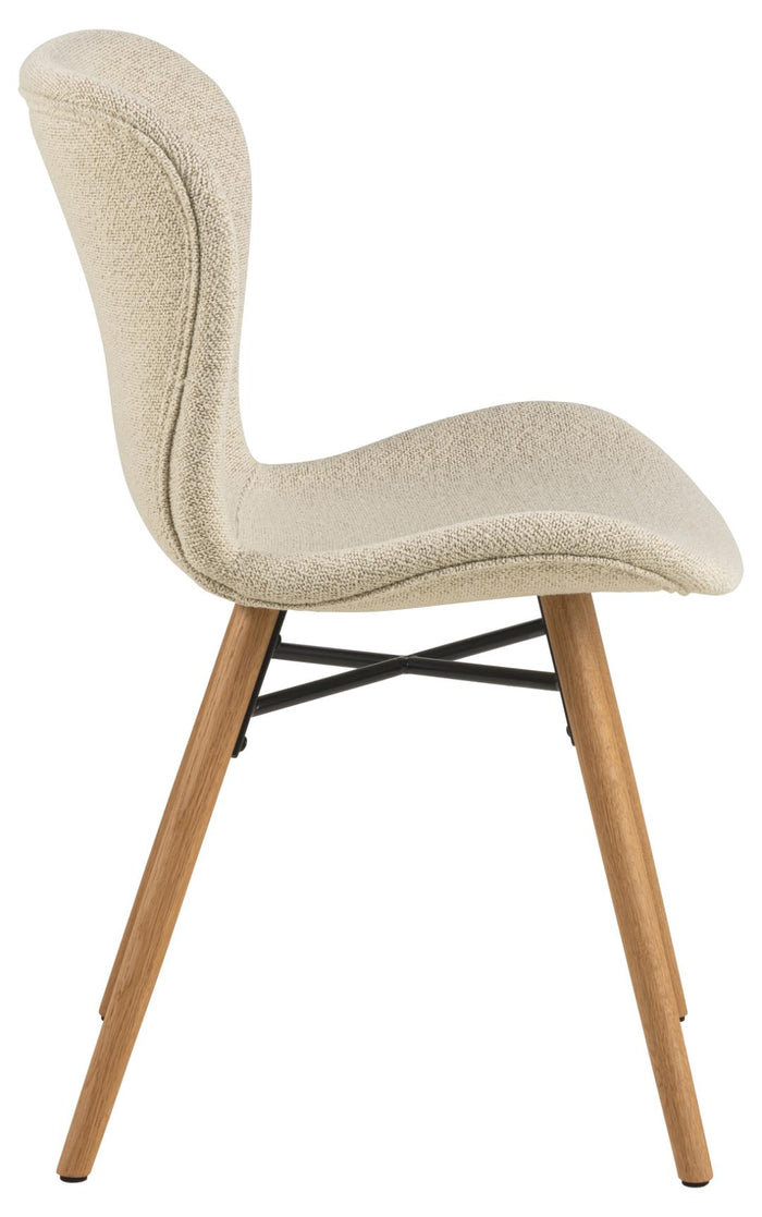 Giga Living - Eetkamerstoel Stof Beige - Zaria - Set van 2