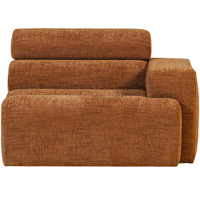 WOOOD Novi 1-Zits Element Bank Arm Rechts - Polyester - Oranje Melange