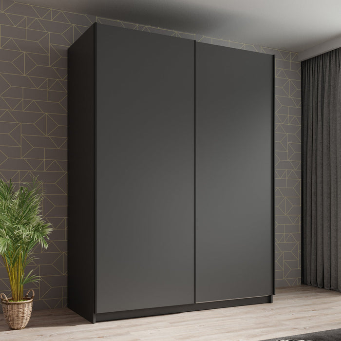 Meubella - Kledingkast Ganaro - Grijs - 150 cm