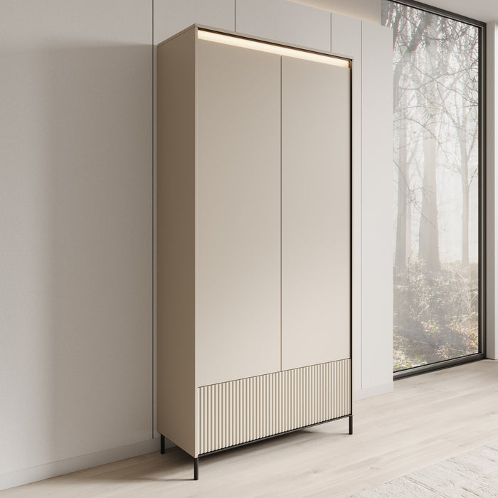 Meubella - Kledingkast Timoteo - Beige - 101 cm