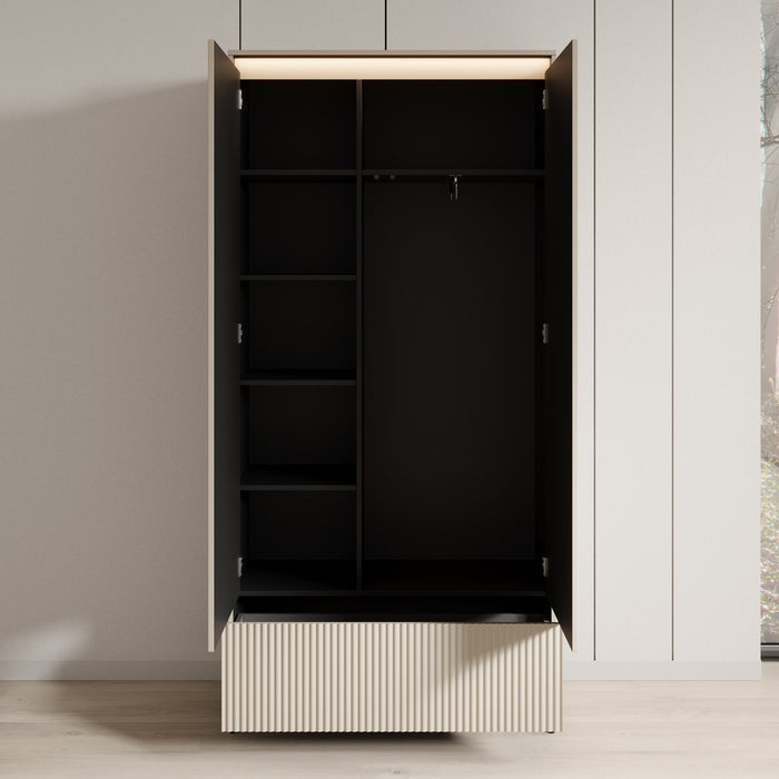 Meubella - Kledingkast Timoteo - Beige - 101 cm