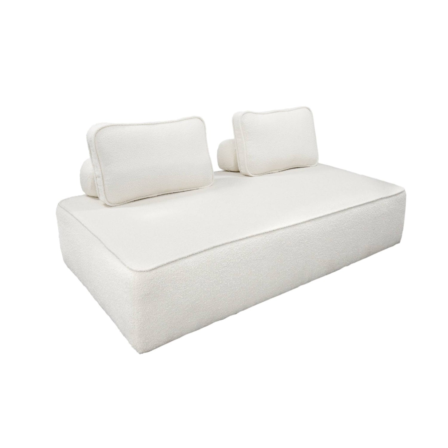 sweeek - Fauteuil in boucléstof 2 zitplaatsen