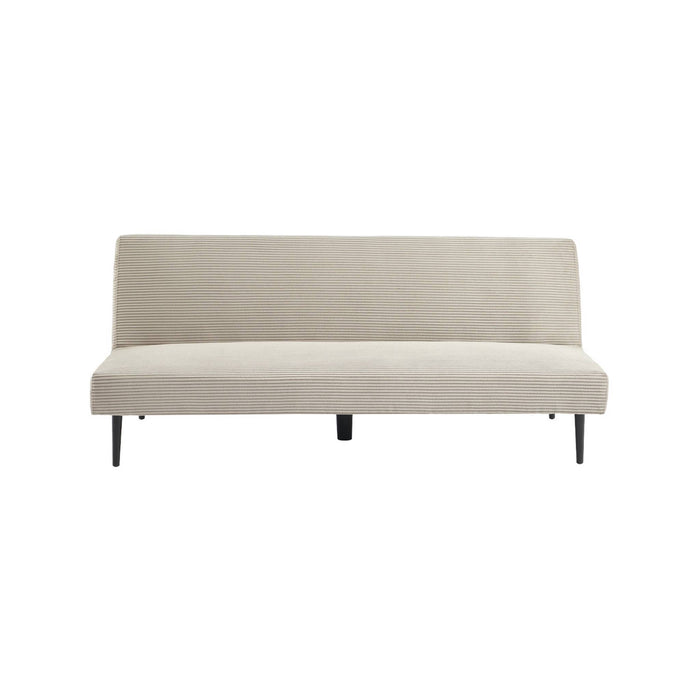 sweeek - 3-zits slaapbank corduroy, metalen onderstel