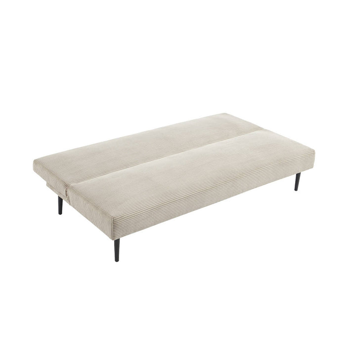 sweeek - 3-zits slaapbank corduroy, metalen onderstel