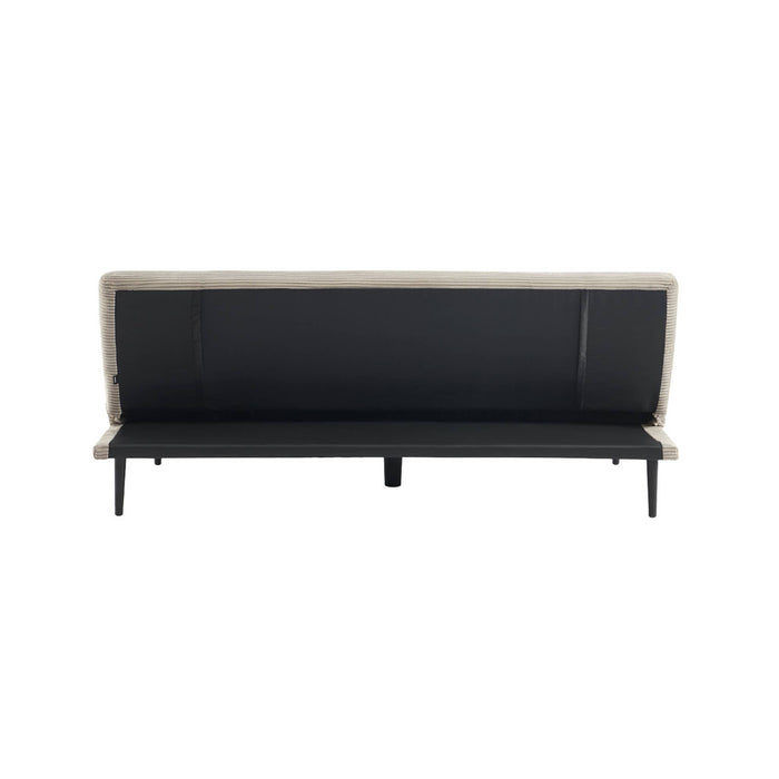 sweeek - 3-zits slaapbank corduroy, metalen onderstel
