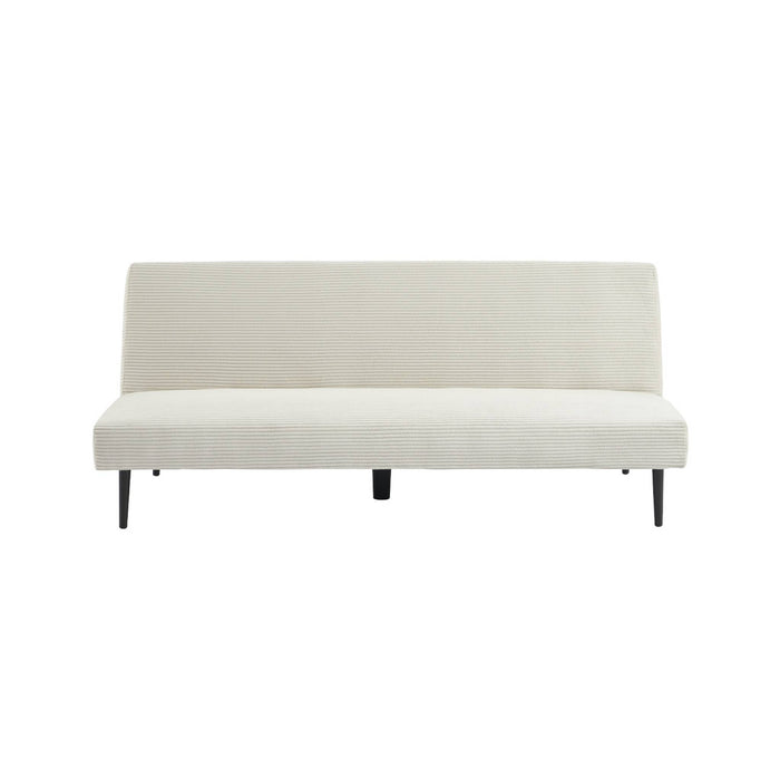 sweeek - 3-zits slaapbank corduroy, metalen onderstel