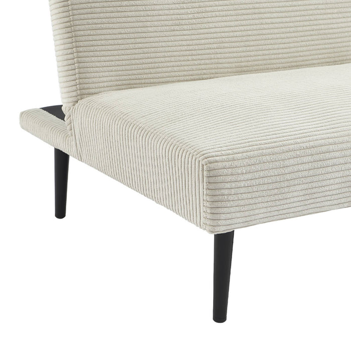 sweeek - 3-zits slaapbank corduroy, metalen onderstel