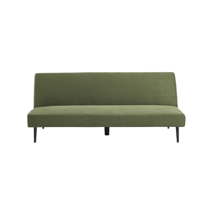 sweeek - 3-zits slaapbank corduroy, metalen onderstel