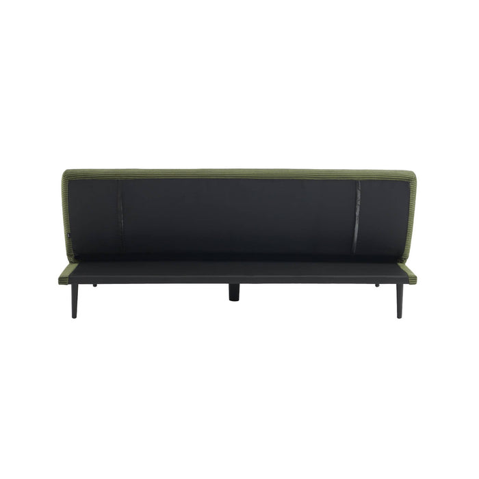 sweeek - 3-zits slaapbank corduroy, metalen onderstel