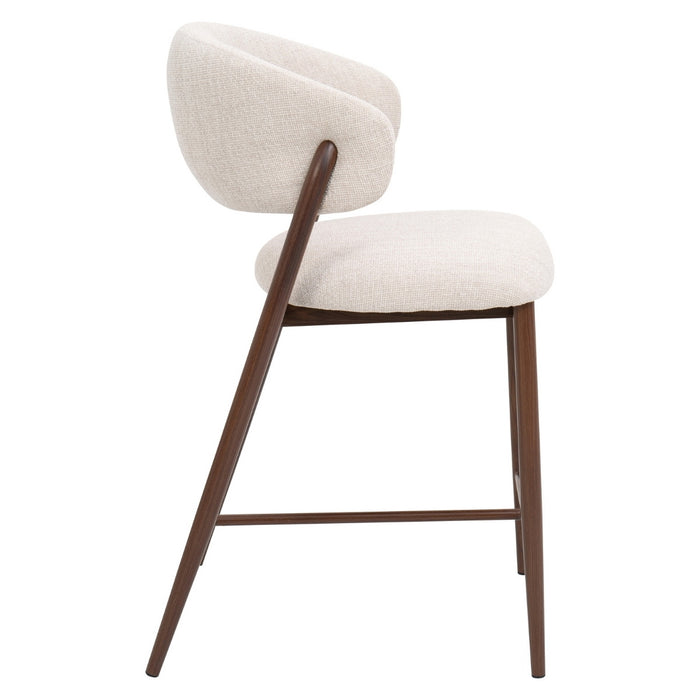 DÉJA Living - DÉJA Barstoel Skive Beige|Walnoot - Set van 2