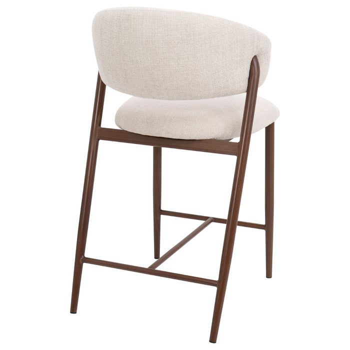 DÉJA Living - DÉJA Barstoel Skive Beige|Walnoot - Set van 2