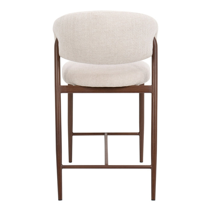 DÉJA Living - DÉJA Barstoel Skive Beige|Walnoot - Set van 2