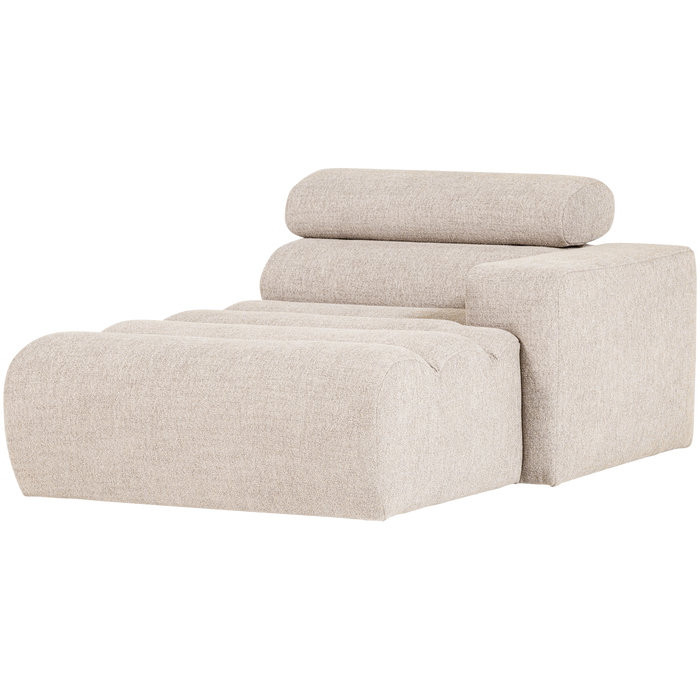 WOOOD Novi Chaise Longue Element Arm Rechts - Polyester- Naturel