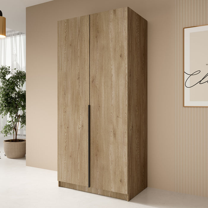 Meubella - Kledingkast Bruno - Eiken - 100 cm