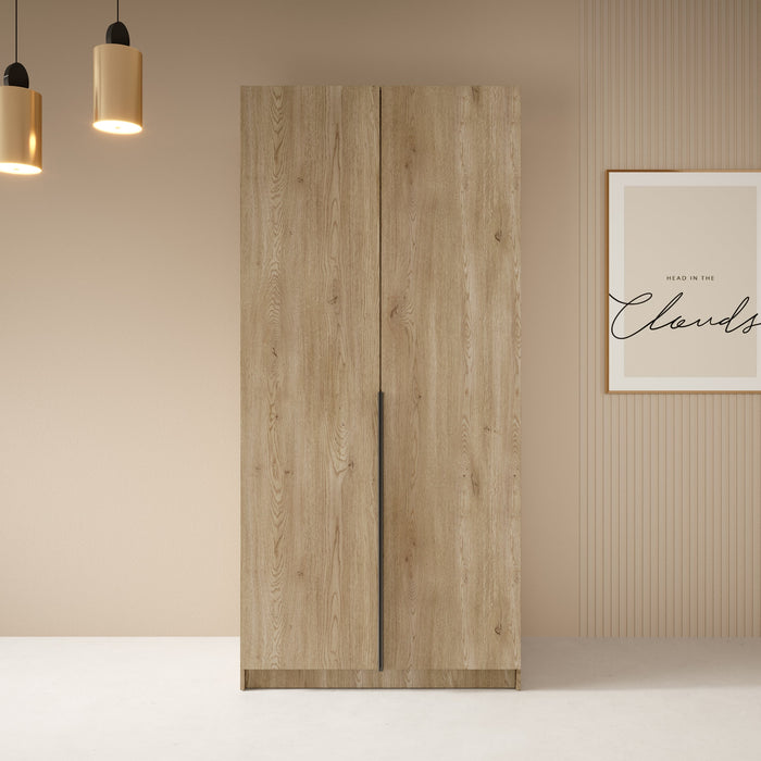 Meubella - Kledingkast Bruno - Eiken - 100 cm