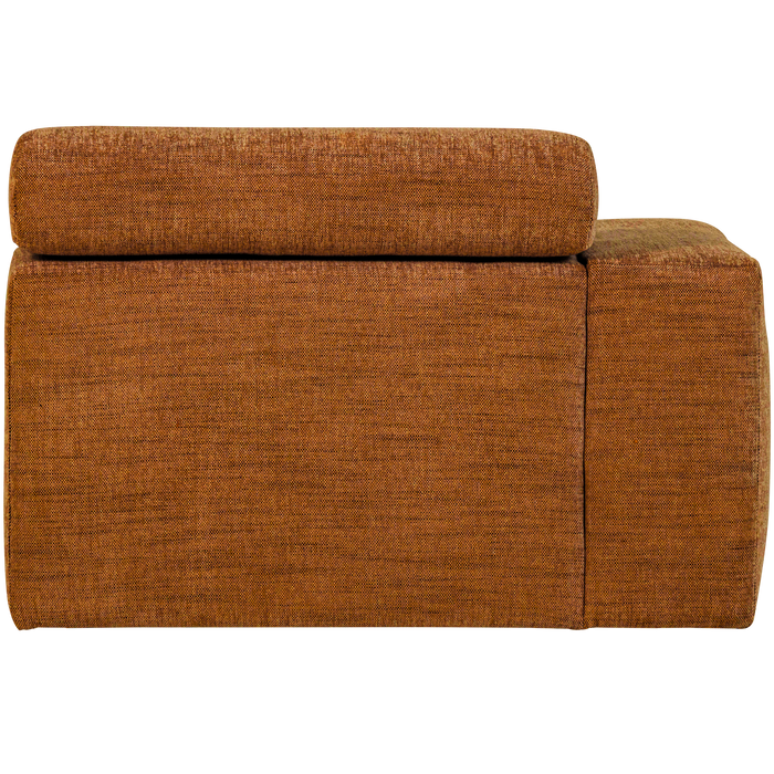 WOOOD Novi 1-Zits Element Bank Arm Links - Polyester - Oranje Melange