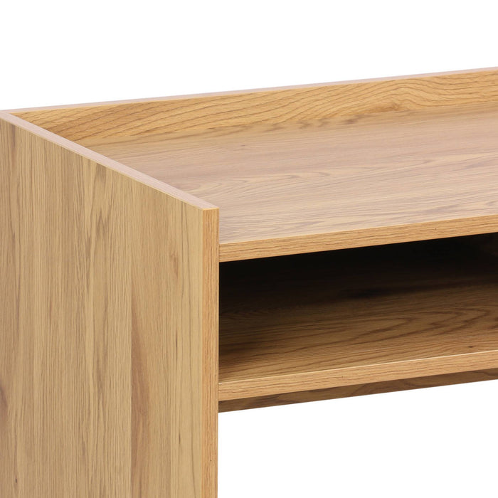 sweeek - Bureau hout decor 2 opbergvakken
