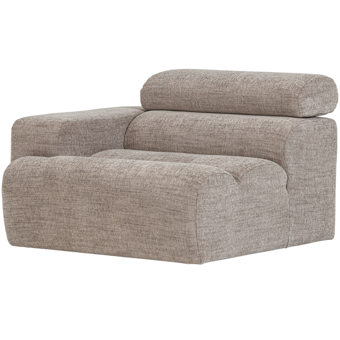 WOOOD Novi 1-Zits Element Bank Arm Links - Polyester - Naturel Melange