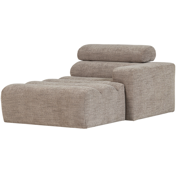 WOOOD Novi Chaise Longue Element Arm Rechts - PES - Naturel Melange