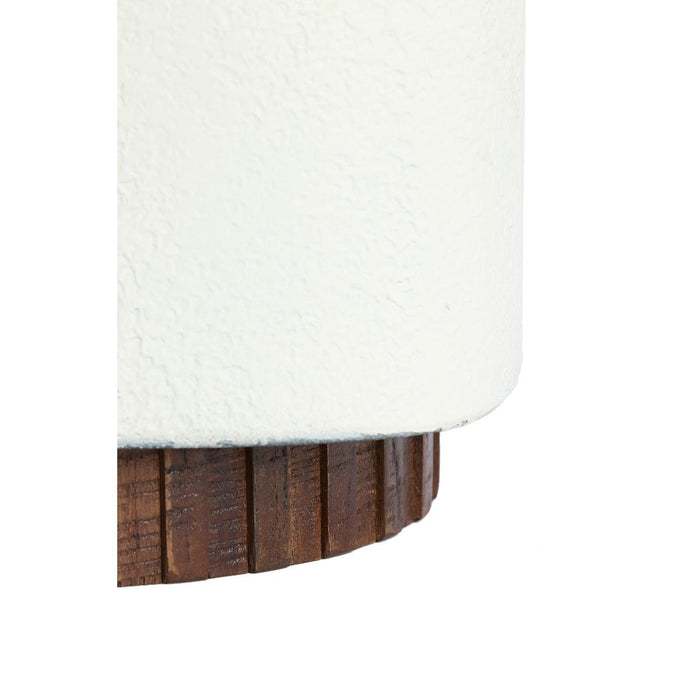 Light&living Bijzettafel 37x34x45 cm SEDDON crème+hout bruin