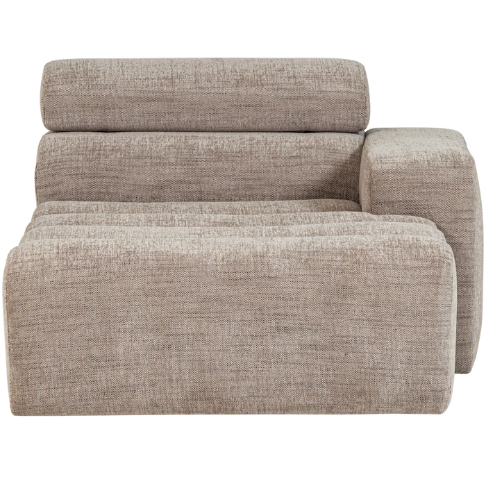 WOOOD Novi Chaise Longue Element Arm Rechts - PES - Naturel Melange
