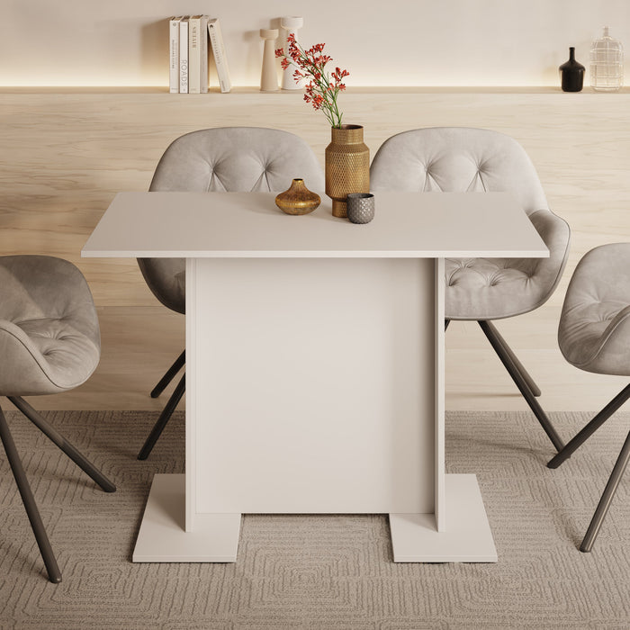 Meubella - Eetkamertafel Oliver - Wit - 108 cm