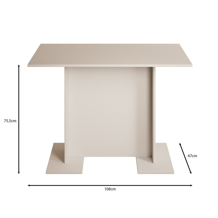 Meubella - Eetkamertafel Oliver - Wit - 108 cm