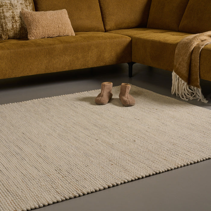 Vloerkleed Stip - Greige - 100% Wol - 160x0x230cm (BxHxD)
