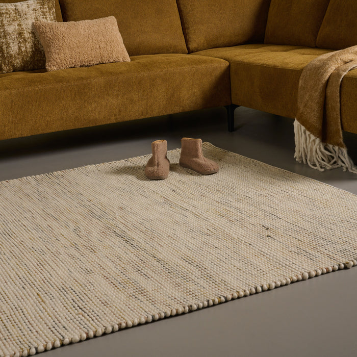 Vloerkleed Stip - Oker - 100% Wol - 160x0x230cm (BxHxD)